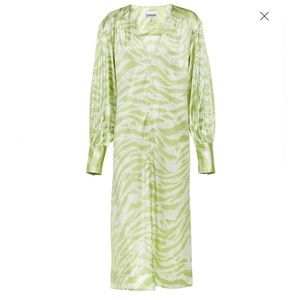 Green Margarita Midi Dress by Ganni
